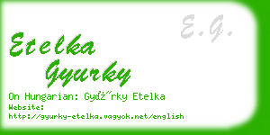 etelka gyurky business card